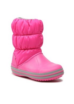 Crocs Śniegowce Winter Puff Boot Kids 14613-6TR Różowy ze sklepu MODIVO w kategorii Buty zimowe dziecięce - zdjęcie 178740938