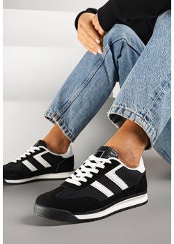 Czarne Sneakersy z Geometrycznym Wzorem Eravania ze sklepu renee.pl w kategorii Buty sportowe damskie - zdjęcie 178744686