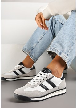 Biało-Czarne Sneakersy z Geometrycznym Wzorem Eravania ze sklepu renee.pl w kategorii Buty sportowe damskie - zdjęcie 178744689