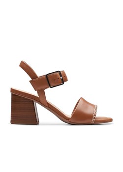 Clarks Skórzane sandały &quot;Siara65 Buckle&quot; w kolorze jasnobrązowym ze sklepu Limango Polska w kategorii Sandały damskie - zdjęcie 178749435