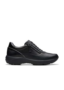 Clarks Skórzane sneakersy &quot;Tivoli Zip&quot; w kolorze czarnym ze sklepu Limango Polska w kategorii Buty sportowe damskie - zdjęcie 178749499