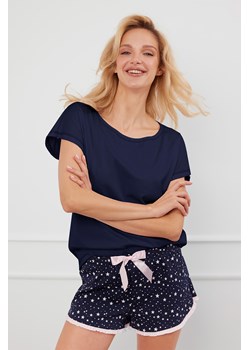 Piżama Italian Fashion Libra kr.r. kr.sp. granat/druk ze sklepu kontri.pl w kategorii Piżamy damskie - zdjęcie 178751198