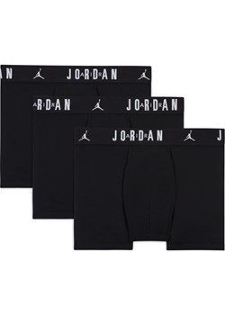 Bawełniane bokserki dla dużych dzieci Flight Jordan (3 pary) - Czerń ze sklepu Nike poland w kategorii Majtki dziecięce - zdjęcie 178755357