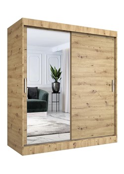 Szafa Przesuwna Dąb Artisan 180 Cm S7-W12 ze sklepu Edinos.pl w kategorii Szafy - zdjęcie 178757327