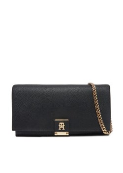 Tommy Hilfiger Torebka Th Her Flap W/Chain AW0AW17403 Czarny ze sklepu MODIVO w kategorii Kopertówki - zdjęcie 178758356