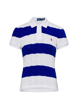 Polo Ralph Lauren Damska koszulka polo z dzianiny Kobiety Bawełna niebieski w paski ze sklepu vangraaf w kategorii Bluzki damskie - zdjęcie 178760926