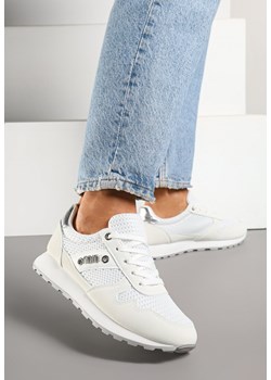 Białe Sneakersy Ozdobione Aplikacją Telasielis ze sklepu born2be.pl w kategorii Buty sportowe damskie - zdjęcie 178761209