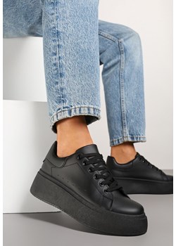 Czarne Klasyczne Sneakersy na Grubej Podeszwie Ardisne ze sklepu born2be.pl w kategorii Buty sportowe damskie - zdjęcie 178761548