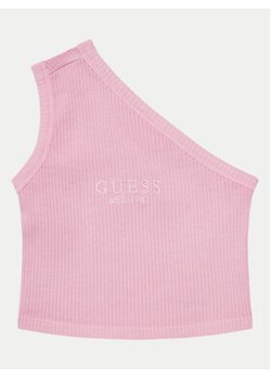 Guess Top J5GI27 KCSK4 Różowy Slim Fit ze sklepu MODIVO w kategorii Bluzki dziewczęce - zdjęcie 178762647