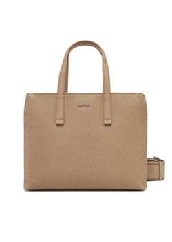 Calvin Klein Torebka Ck Must Small Tote_Mono K60K613023 Brązowy ze sklepu MODIVO w kategorii Torebki damskie - zdjęcie 178762817
