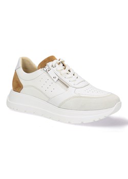 Skórzane półbuty damskie sneakersy Pollonus biały 5-1719-001 ze sklepu butyolivier w kategorii Buty sportowe damskie - zdjęcie 178763786