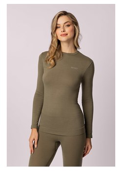 Spaio Koszulka termiczna "Merino" w kolorze khaki ze sklepu Limango Polska w kategorii Bluzki damskie - zdjęcie 178768439