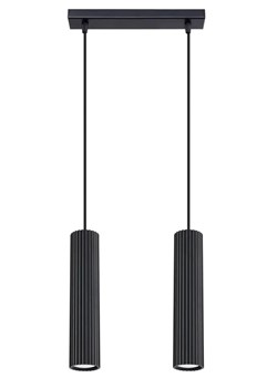 Podwójna czarna lampa sufitowa - D297 Norman ze sklepu Edinos.pl w kategorii Lampy sufitowe - zdjęcie 178781158