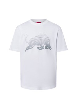 HUGO Koszulka męska - Dricard Mężczyźni Bawełna biały nadruk ze sklepu vangraaf w kategorii T-shirty męskie - zdjęcie 178791208