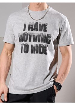 Sinsay - Koszulka z ozdobnym nadrukiem - szary ze sklepu Sinsay w kategorii T-shirty męskie - zdjęcie 178801845