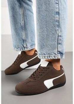 Brązowe Sneakersy w Stylu Kultowych Tenisówek Virritia ze sklepu born2be.pl w kategorii Buty sportowe damskie - zdjęcie 178811065