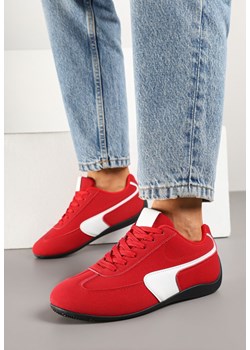 Czerwone Sneakersy w Stylu Kultowych Tenisówek Virritia ze sklepu born2be.pl w kategorii Buty sportowe damskie - zdjęcie 178811068