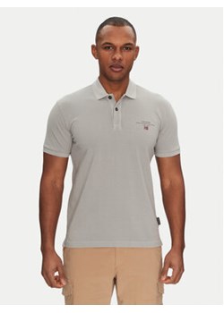 Napapijri Polo Elbas NP0A4GDL Szary Regular Fit ze sklepu MODIVO w kategorii T-shirty męskie - zdjęcie 178812686