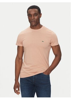 Lacoste T-Shirt TH6709 Beżowy Regular Fit ze sklepu MODIVO w kategorii T-shirty męskie - zdjęcie 178817149