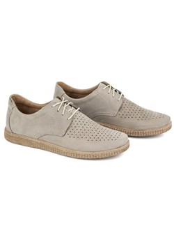 Buty męskie skórzane Casual 933/L/2 szare ze sklepu butyolivier w kategorii Półbuty męskie - zdjęcie 178823659