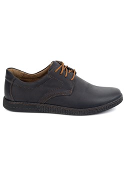 Buty męskie skórzane Casual 933/2 czarne ze sklepu butyolivier w kategorii Półbuty męskie - zdjęcie 178823678