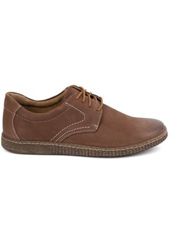 Buty męskie skórzane Casual 933/2 brązowe ze sklepu butyolivier w kategorii Półbuty męskie - zdjęcie 178823698