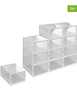 IDOMYA Essentials Skrzynie (12 szt.) w kolorze białym - 32,5 x 14,5 x 23,5 cm ze sklepu Limango Polska w kategorii Pojemniki kuchenne - zdjęcie 178823916