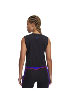 Damski top treningowy Under Armour Project Rock IP Tank - czarny ze sklepu Sportstylestory.com w kategorii Bluzki damskie - zdjęcie 178828608