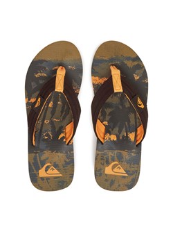 Japonki Quiksilver Molokai Layback AQYL101339 Zielony ze sklepu eobuwie.pl w kategorii Klapki męskie - zdjęcie 178851816