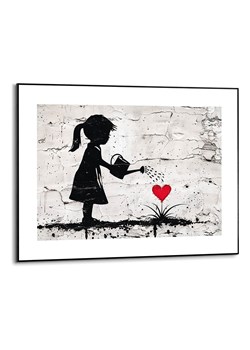 Orangewallz Druk artystyczny &quot;Girl Growing Love&quot; w ramce - 70 x 50 cm ze sklepu Limango Polska w kategorii Obrazy - zdjęcie 178852176