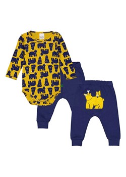 Fred´s World by GREEN COTTON 2-częściowy zestaw &quot;Bear&quot; w kolorze żółto-granatowym ze sklepu Limango Polska w kategorii Odzież dla niemowląt - zdjęcie 178852799