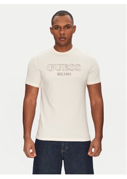 Guess T-Shirt M5GI07 I3Z14 Écru Slim Fit ze sklepu MODIVO w kategorii T-shirty męskie - zdjęcie 178855856