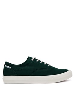 Tenisówki Tommy Hilfiger Th Hi Vulc Low Oxford Twill FM0FM05400 Zielony ze sklepu eobuwie.pl w kategorii Trampki męskie - zdjęcie 178860379