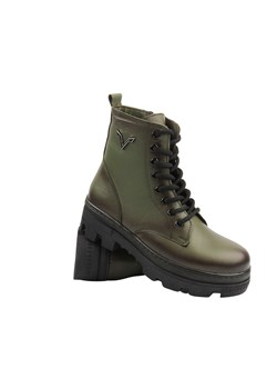 Trapery, trzewiki damskie - VACARRO 490, khaki - id: 15302 - marki Vacarro - 178868215 Trapery, trzewiki damskie - VACARRO 490, khaki ze sklepu ulubioneobuwie w kategorii Workery damskie - zdjęcie 178868215