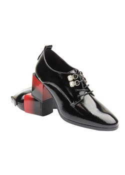 Eleganckie buty damskie na obcasie - Potocki 24-12304, czarne ze sklepu ulubioneobuwie w kategorii Półbuty damskie - zdjęcie 178874019