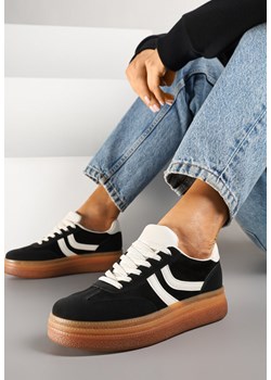 Czarne Sneakersy Typu Kultowe Tenisówki na Niskiej Platformie Olritia ze sklepu renee.pl w kategorii Buty sportowe damskie - zdjęcie 178886658