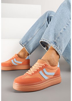 Pomarańczowe Sneakersy Typu Kultowe Tenisówki na Niskiej Platformie Olritia ze sklepu renee.pl w kategorii Buty sportowe damskie - zdjęcie 178886676
