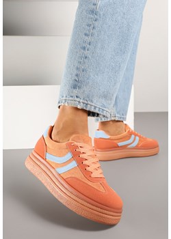 Pomarańczowe Sneakersy w Stylu Klasycznych Tenisówek na Grubej Podeszwie Grelritia ze sklepu born2be.pl w kategorii Buty sportowe damskie - zdjęcie 178889169