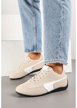 Beżowe Sneakersy w Stylu Kultowych Tenisówek Virritia ze sklepu born2be.pl w kategorii Buty sportowe damskie - zdjęcie 178889235