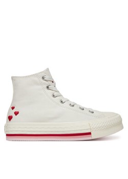 Converse Trampki Chuck Taylor All Star Lift Valentine'S Day Platform A10716C Beżowy ze sklepu MODIVO w kategorii Trampki dziecięce - zdjęcie 178892535