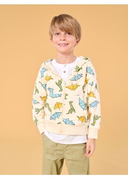 Sinsay - Bluza zapinana na zamek z motywem dinozaurów - kremowy ze sklepu Sinsay w kategorii Bluzy chłopięce - zdjęcie 178897869