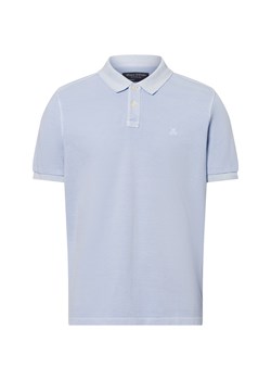 Marc O'Polo Męska koszulka polo Mężczyźni Bawełna jasnoniebieski jednolity ze sklepu vangraaf w kategorii T-shirty męskie - zdjęcie 178899458