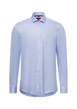 Finshley & Harding Męska koszula biznesowa - Easy Care Mężczyźni Slim Fit Bawełna jasnoniebieski jednolity ze sklepu vangraaf w kategorii Koszule męskie - zdjęcie 178899519