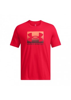 Męski t-shirt z nadrukiem Under Armour UA M Boxed Sports Updated Ss - czerwony ze sklepu Sportstylestory.com w kategorii T-shirty męskie - zdjęcie 178911678