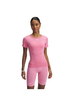 Damska koszulka treningowa Under Armour Vanish Seamless Washed SS - różowa ze sklepu Sportstylestory.com w kategorii Bluzki damskie - zdjęcie 178911798