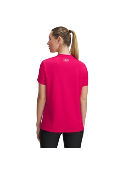 Damska koszulka treningowa Under Armour Tech Rib SSC - różowa ze sklepu Sportstylestory.com w kategorii Bluzki damskie - zdjęcie 178911866
