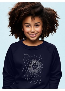 WOOOP Bluza &quot;Happy Hearts&quot; w kolorze granatowym ze sklepu Limango Polska w kategorii Bluzy dziewczęce - zdjęcie 178914897