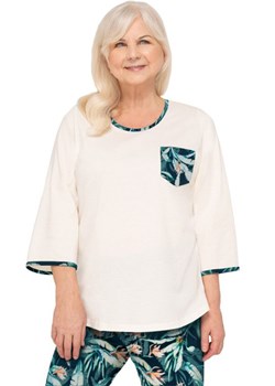 Bawełniana piżama damska Felicja II 229 03, Kolor ecru-wzór, Rozmiar L, MARTEL ze sklepu Intymna w kategorii Piżamy damskie - zdjęcie 178915987