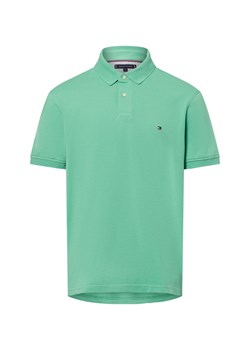 Tommy Hilfiger Męska koszulka polo Mężczyźni Bawełna groszkowy jednolity ze sklepu vangraaf w kategorii T-shirty męskie - zdjęcie 178918376