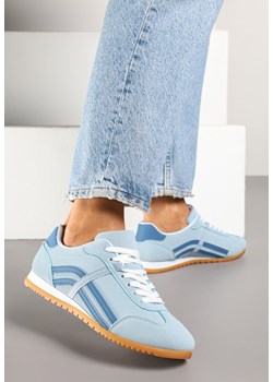 Niebieskie Sneakersy przed Kostkę z Paskami na Cholewce Deniffia ze sklepu renee.pl w kategorii Buty sportowe damskie - zdjęcie 178928848